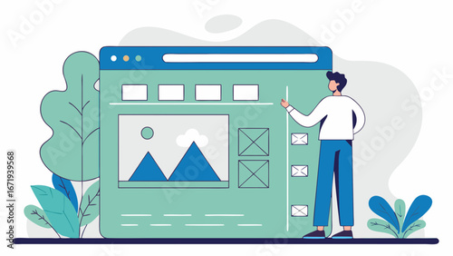 ICON OF FLUXOGRAM WITH PEOPLE EXPLANING SOMETHING