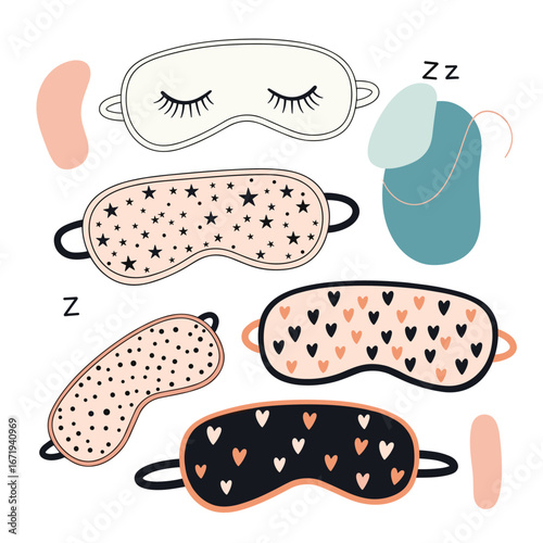 Adorable sleep masks for a peaceful night's rest and cozy relaxation