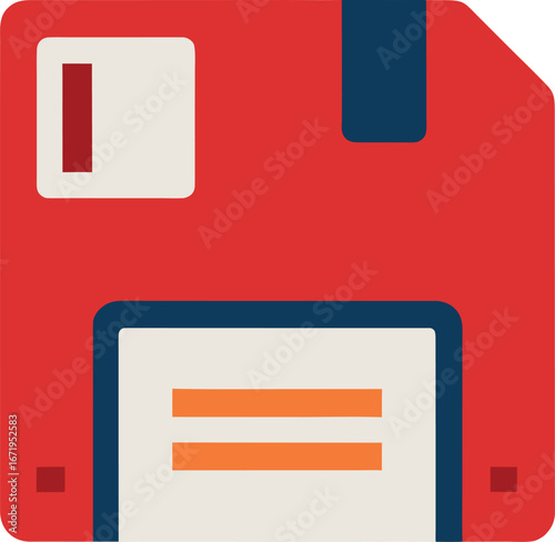 retro floppy disk vector icon clipart on transparent background