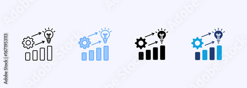 Development Icon Set Multiple Style Collection