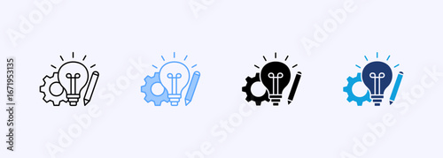 Creativity Icon Set Multiple Style Collection