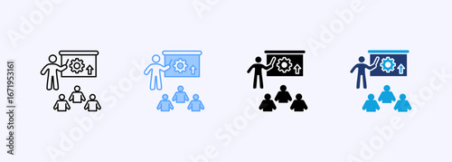 Upskilling Training Icon Set Multiple Style Collection