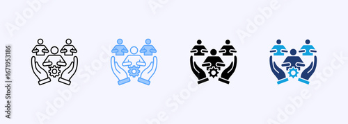 Human Resources Icon Set Multiple Style Collection
