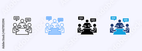 Mentoring Icon Set Multiple Style Collection