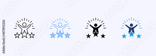 Confidence Icon Set Multiple Style Collection