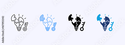 Problem Solving Icon Set Multiple Style Collection