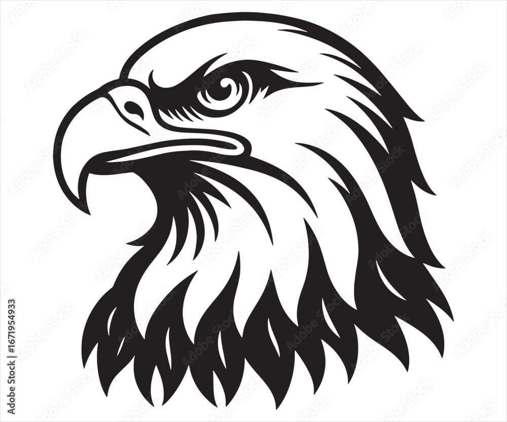 Obraz premium Powerful Eagle Head American Symbol Art