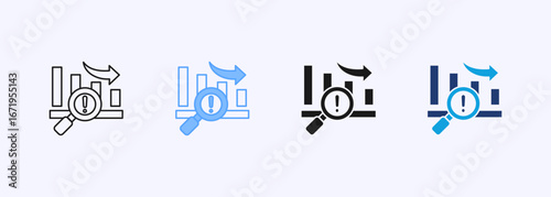 Crisis Analysis Icon Set Multiple Style Collection