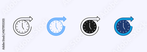 Long Term Icon Set Multiple Style Collection