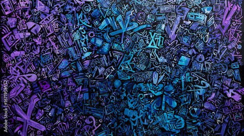 抽象的なグラフィティアートの背景
