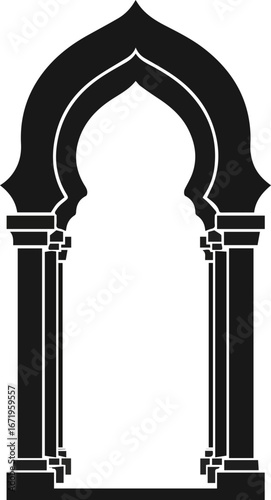  Create a kinds of deferent Shape Islamic door and arabic window arch. Arabic door and window . Collection of oriental style. Islamic shapes set of a window or door arch vector art silhouette.