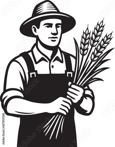 Farmer with Wheat Sheaves