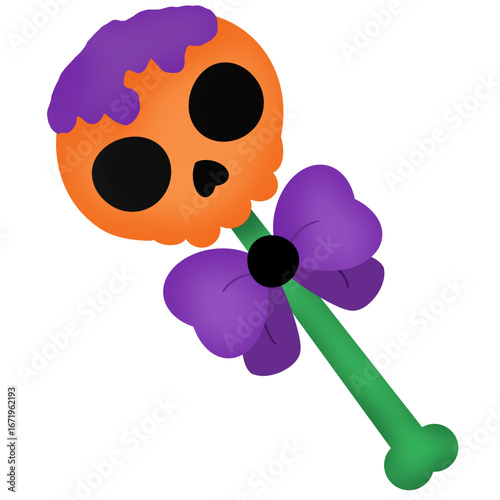 colorful Halloween candy isolated