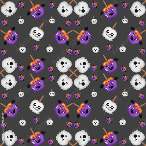 seamless pattern with skulls