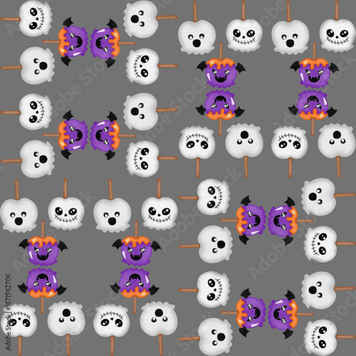 seamless pattern with skulls