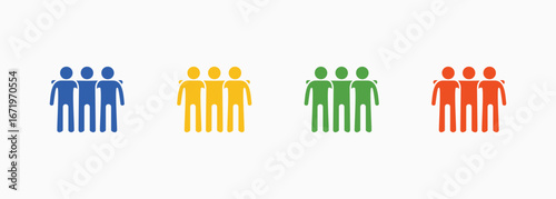 Support Icon Set Color Multiple Style Collection