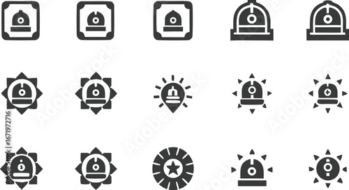 Alarm Siren Icons Pack | Emergency Alert, Police, Fire, Ambulance, Security, Warning, Notification, Danger, Safety, Rescue, Urgent