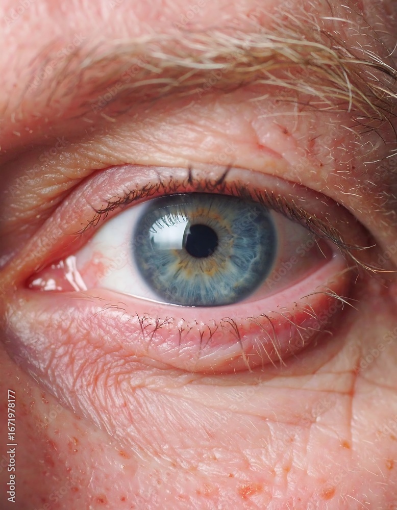 Fototapeta premium Close-up of a light-blue eye