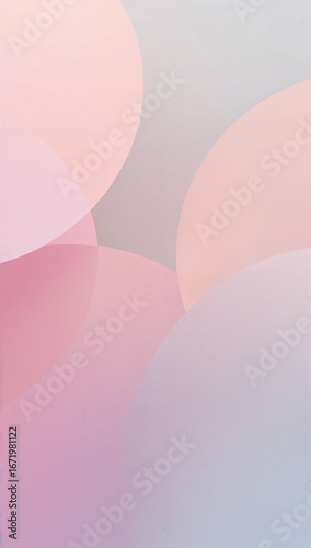 Minimalist pastel abstract circles overlapping softly with fading glow