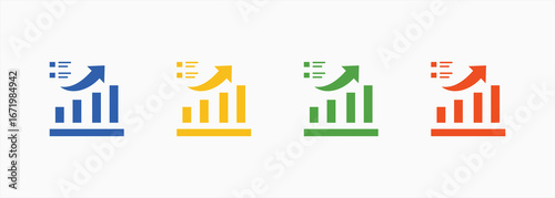 Increase Icon Set Color Multiple Style Collection