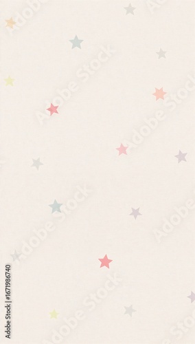 Minimalist pastel star patterns scattered lightly across pale canvas