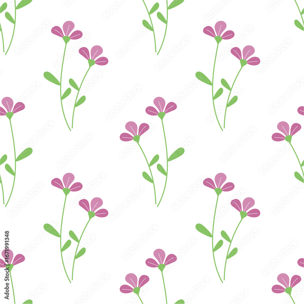 Naklejka premium Flower vector pattern illustration floral background