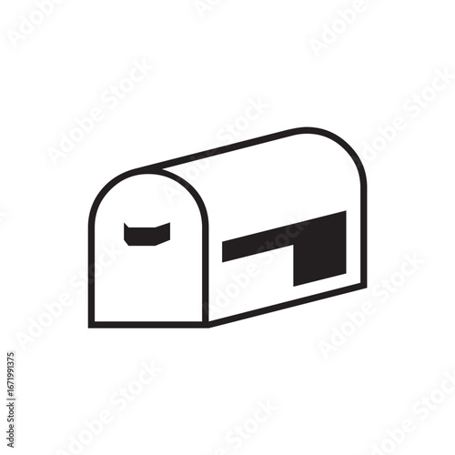 mail box icon vector design illustration solid color