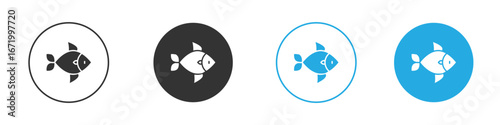 Fish icon vector style flat trendy collection.