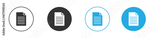 Document icon vector style flat trendy collection.