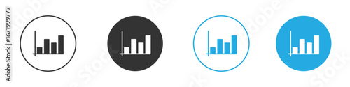 Chart histogram icon vector style flat trendy collection.