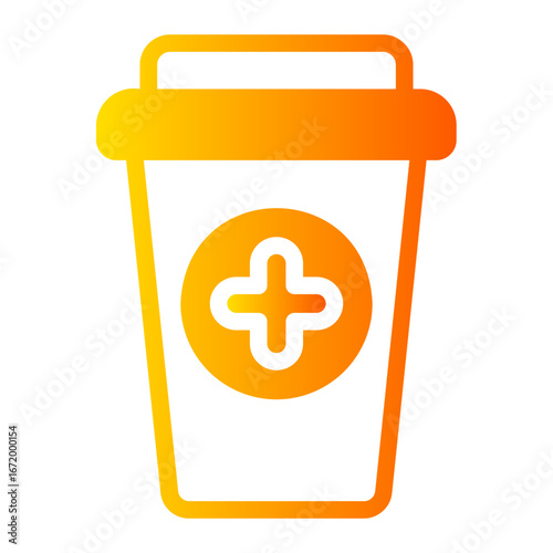 biomedical waste gradient icon