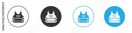 Bulletproof vest icon vector style flat trendy collection.