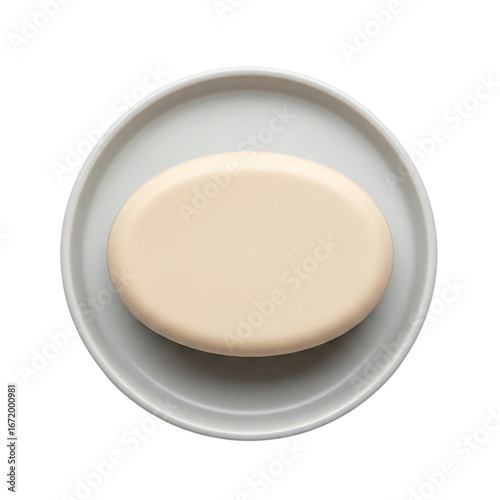 Obraz na plátně Natural oval bar of soap on a dish