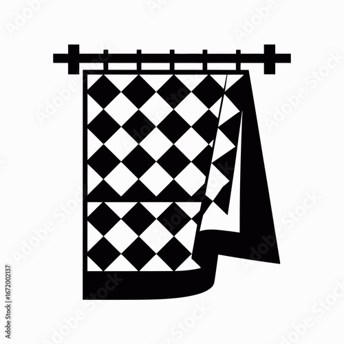 Black and White Decorative Quilt Design