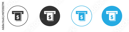 atm cash icon vector style flat trendy collection.