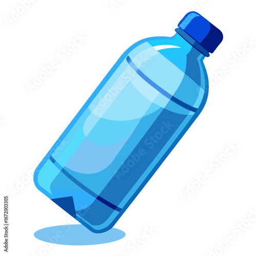 blue plastic bottle