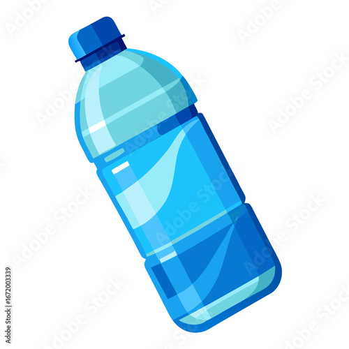 blue water bottle