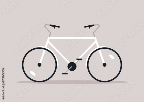 A bicycle with two handlebars facing opposite directions stands as a metaphor for polarization and the absence of compromise, highlighting conflict and indecision in a visual way