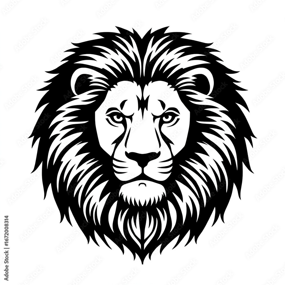 Obraz premium lion head vector