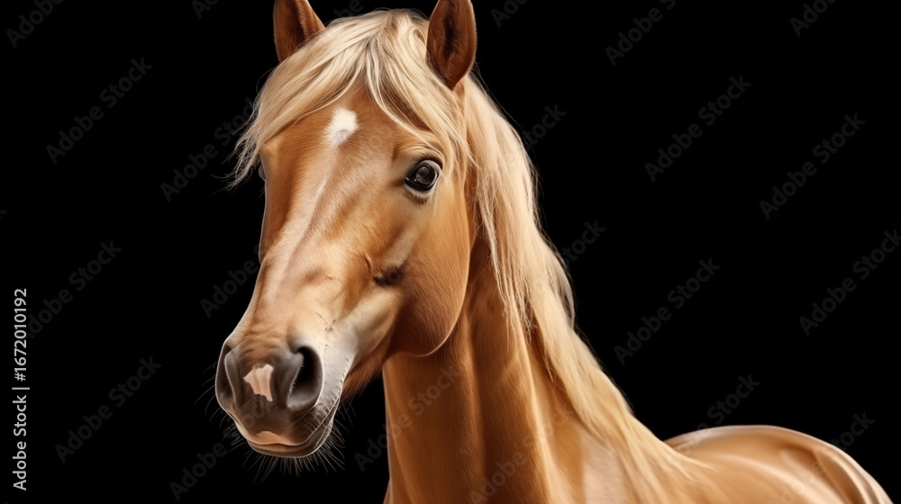 Obraz premium portrait of a horse | Brown Standing Horse with Brown Hair on Neck
