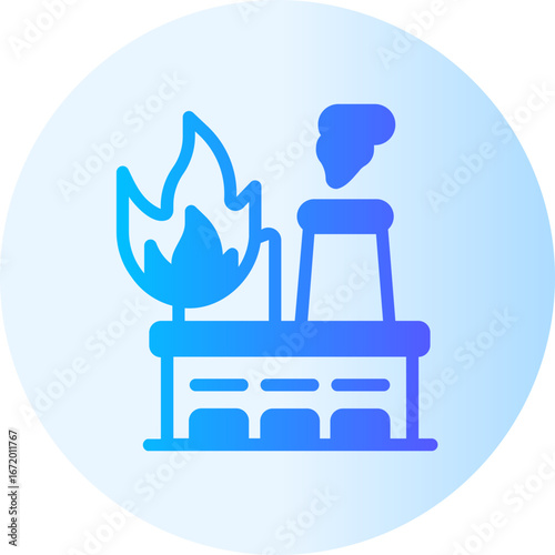 incineration gradient icon