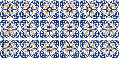 vector illustration Portuguese azulejo tiles