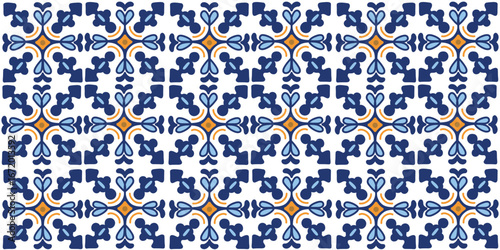 vector illustration Italian ceramic mosaic