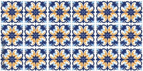 vector illustration Spanish decorative tiles