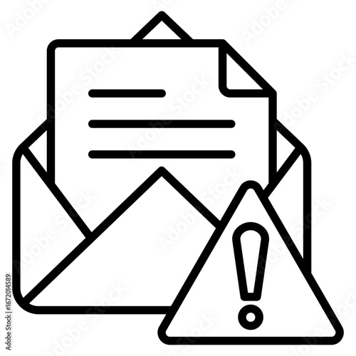 Email Phishing line icon