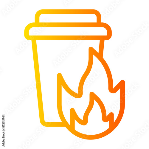 incineration gradient icon