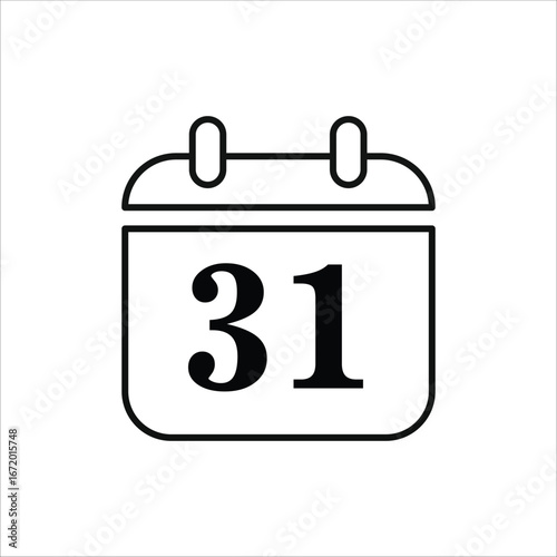 date icons. simple line vector
