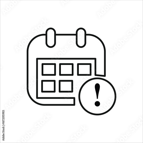 alert icons. simple line vector