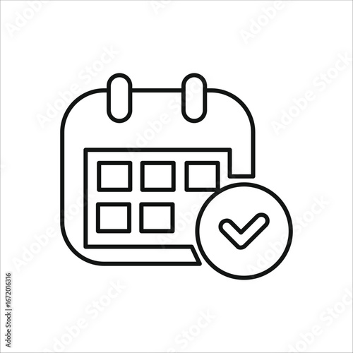 appointment icons. simple line vector