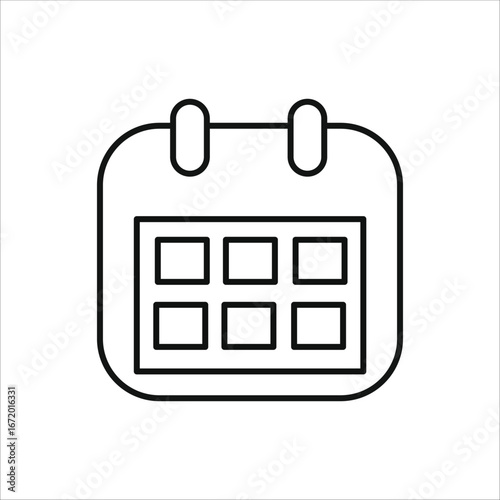 calendar icons. simple line vector